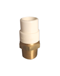 ADAPTADOR CPVC 1/2 MACHO ACOPLE METALICO DIBEMA #25218