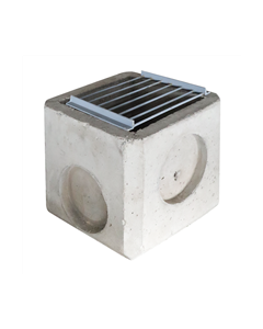 CAJA REGISTRO CONCRETO CUADRADA 33 X 33 #1046 C/ REJILLA METALICA