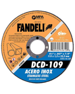 DISCO CORTE RAPIDO 4 1/2 FANDELI DCD-109 #01060504