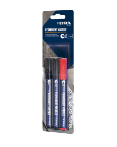 MARCADOR PERMANENTE LYRA AZUL Y ROJO