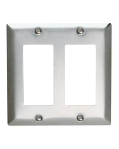 PLACA DOBLE P & S ACERO INOX 2 GANS SS8-GF
