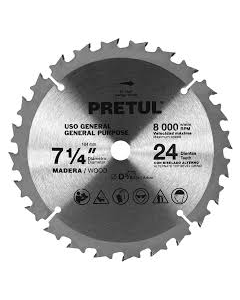 DISCO SIERRA CIRCULAR PRETUL 7 1/4 - 24D #27055 ST-724P