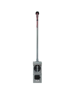 BASE MEDIDOR SENCILLA RILEZ COMPLETA C/ ACOMETIDA SUBTE CONBREAKER 2X100 CABLE COBRE BASE060