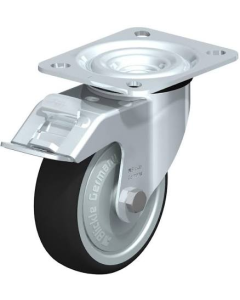RUEDA BASE GIRATORIA POLIPROPILENO CONFRENO 2" 40KG T10211
