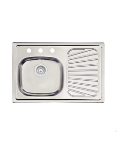 FREGADERO. TRAMONTINA ACERO INOX 80X52 E/DER EMPOTRAR PREPU CONDESAG 3 ORIF #0016456