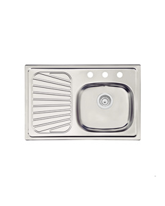 FREGADERO. TRAMONTINA ACERO INOX 80X52 E/IZQ EMPOTRAR PREPU CONDESAG 3 ORIF #0016464