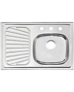 FREGADERO. TRAMONTINA ACERO INOX. 80X52 E/IZQ EMPOTRAR PREPU SINDESAG 1 ORIF #0015864