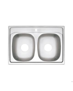 FREGADERO. TRAMONTINA ACERO INOX. 84X56 DOBLE EMPOTRAR PREPULIDO SINDESAG # 0015872