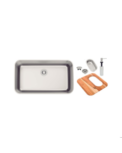 TRAMONT FREGADERO AC INOX 70X40 CM RECTANGULAR SUB/MONT SAT+DISP JABON+TABLA ESCUR+ DESAGUE 94016152