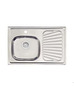 FREGADERO. TRAMONTINA ACERO INOX. 80X52 E/DER EMPOTRAR PREPU SINDESAG 1 ORIF #0015862