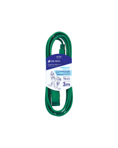 EXTENSION ELECTRICA 3 MTS VERDE ED-3V #48008 VOLTECK