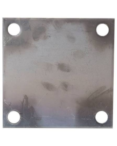 PLACA HIERRO NEGRO 1/4 (6mm) 20 CM X 20 CM C/ PERFORACIONES