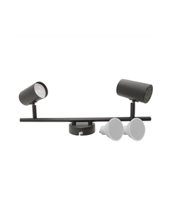 LAMPARA REFLECTOR DOBLE LED GU10 NEGRO #LI-3012-BK