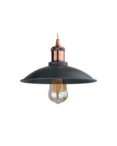 LAMPARA TECHO 1838 GRIS E27 UL #LA-1838GR