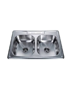 FREGADERO. KENNETH EMPOTRAR. SATIN DOBLE TANQUE #80332232