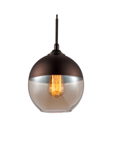 LAMPARA TECHO 1 E27 MATT BLACK COGNAC #LI-4929BK