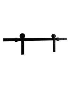 KIT RIEL PARAPUERTA CORREDIZA NEGRO MATE  NATIONAL 72" (1.83ML) N700-003