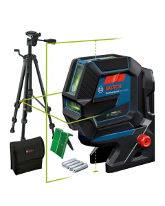 NIVEL LASER 2 LINEAS 20MTS BOSCH + TRIPODE + BATERIAS GLL2XG LU