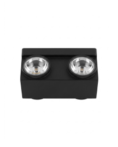 LAMPARA APLIQUE DE PARED LED P/ EXTERIOR IP54 140LM 110-240V CCT 3K/6K BK NOIR22-CCT