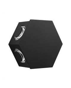 LAMPARA APLIQUE DE PARED LED P/ EXTERIOR IP54 6W 200LM 110-240V CCT 3K/6K BK NOIR6-CCT