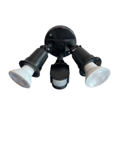 LAMPARA CON SENSOR 110V-130V 2 X 150W NEGRO 62-BK