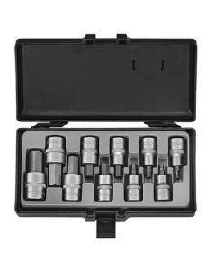 JUEGO 10 CUBOS DESTORNILLADORES ALLEN FORCE CORTOS ESP 1/2-4-19 X 70MM C/ESTUCHE #4111