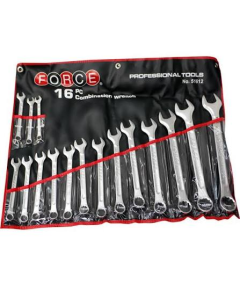 JUEGO 16 LLAVES D/COMBINACION 1/4 A 1 1/4 FORCE FUNDA NEGRA 5162SP