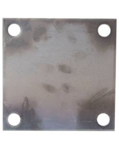 PLACA HIERRO NEGRO 1/4 (6mm) 25 CM X 25 CM CONPERFORACIONES