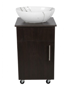 MUEBLE BAÑO ARKA WENGUE C/GRIFERIA Y DESAGUE 40X40X90 MB323