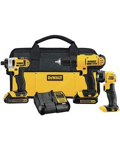 TALADRO + ATORNILLADOR  IMPACTO INALAMBRICO DEWALT + LINTERNA 20V DCK340C2 #1034622137