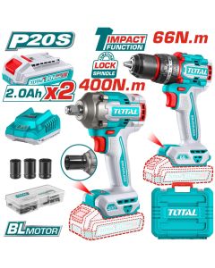 COMBO PISTOLA IMPACTO 20V 400NM + TALADRO INALAMBRICO UTCKLI20275