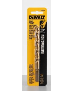 BROCA METAL PILOT POINT DORADA 7/16 DEWALT DW1928