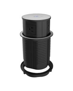REGLETA NEGRA SEMI AUTOMATICA PARAMUEBLE 120V CONCARGADOR INALAMBRICO SONOFF SN208