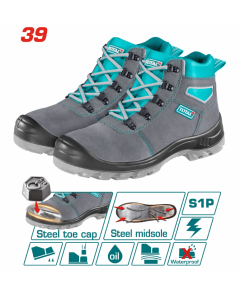 ZAPATO SEGURIDAD PUNTA ACERO GRIS TOTAL TSP201S1P-39