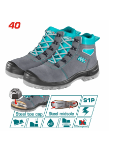 ZAPATO SEGURIDAD PUNTA ACERO GRIS TOTAL TSP201S1P-40