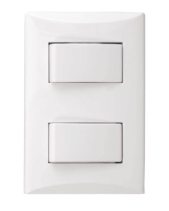 APAGADOR EAGLE DOBLE PLATA BLANCO THREE WAY 1004B-W