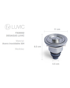 DESAGUE FREGADERO. LUVIC 4" METAL CANASTA GRIF FA00002