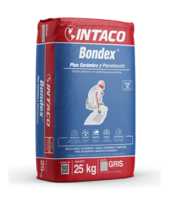 BONDEX PLUS PORCELANATO GRIS 25 KG INTACO #PT0036