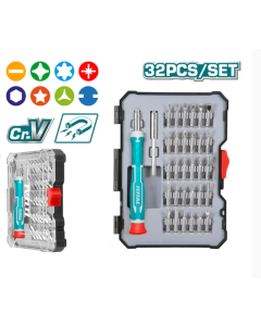 JUEGO DESATORNILLADOR PRECISION 32 PZS TOTAL TACSD30326