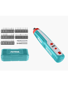 DESATORNILLADOR BATERIA TOTAL 4V 1/4" 47PCS TSDLI0403