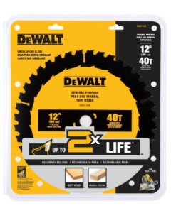 DISCO 12 X 5/8 40 DIENTES PARAMADERA DEWALT DWA11240