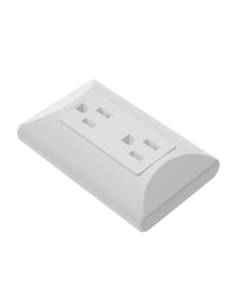 TOMA DOBLE EAGLE PARCHE BLANCO 15A 125V 2P3W #77-W