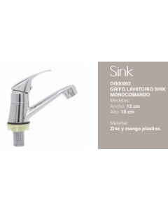 GRIFO MONOCOMANDO SINK #GG00002