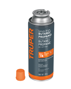 CILINDRO GAS BUTANO 220GR 1/4 GAS-220X TRUPER #11920