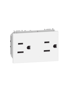 TOMA DOBLE 2P +T 5A 127-250V BLANCO LIVING NOW  KW4188 BTICINO