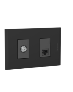 TOMA BTICINO TV + TOMA DATOS NOBILE NEGRO RJ45 A2292EANG