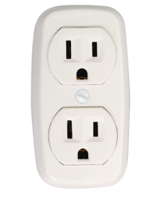 TOMA EAGLE PARCHE DOBLE BLANCO #78-W 15A 125V