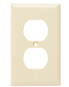 PLACA EAGLE TOMA DOBLE PLASTICA MARFIL #2132V