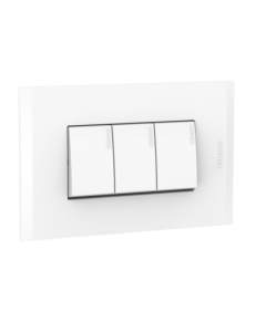 APAGADOR BTICINO TRIPLE NOBILE BLANCO THREE WAY 15A #AF2301EB