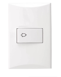 PULSADOR TIMBRE EAGLE PLATA BLANCO 1002-W